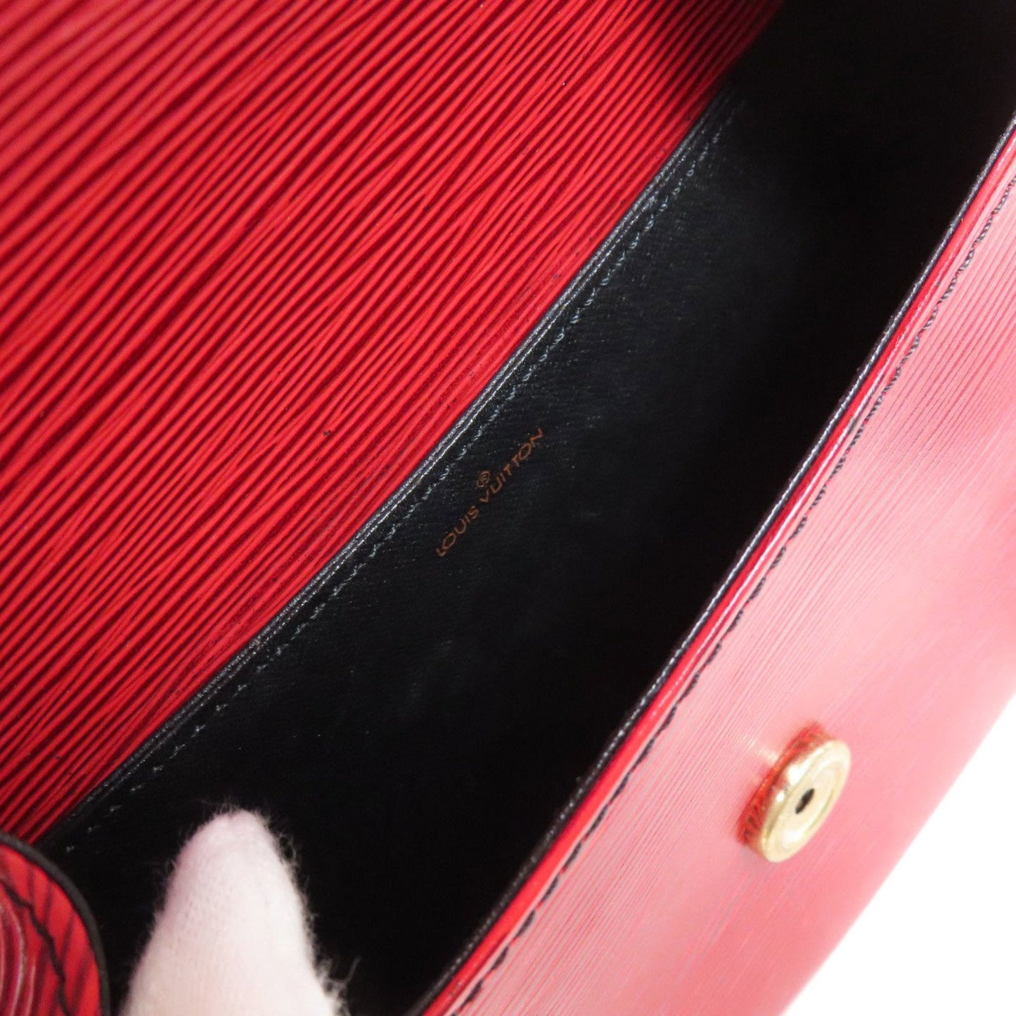 Louis Vuitton Red Color Epi Leather Shoulder Bag