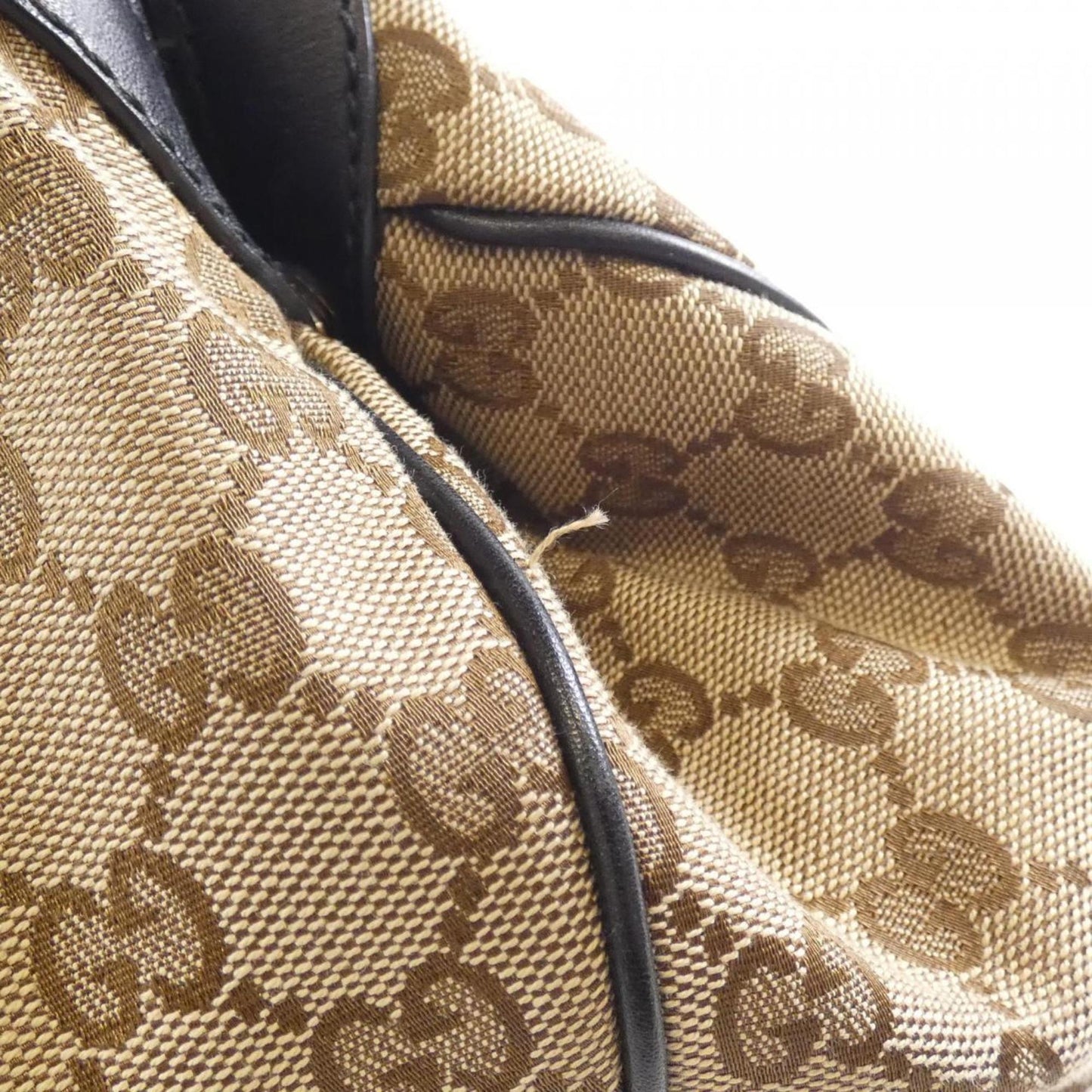 Gucci Gg Canvas Beige Black Gg Canvas Shoulder Bag