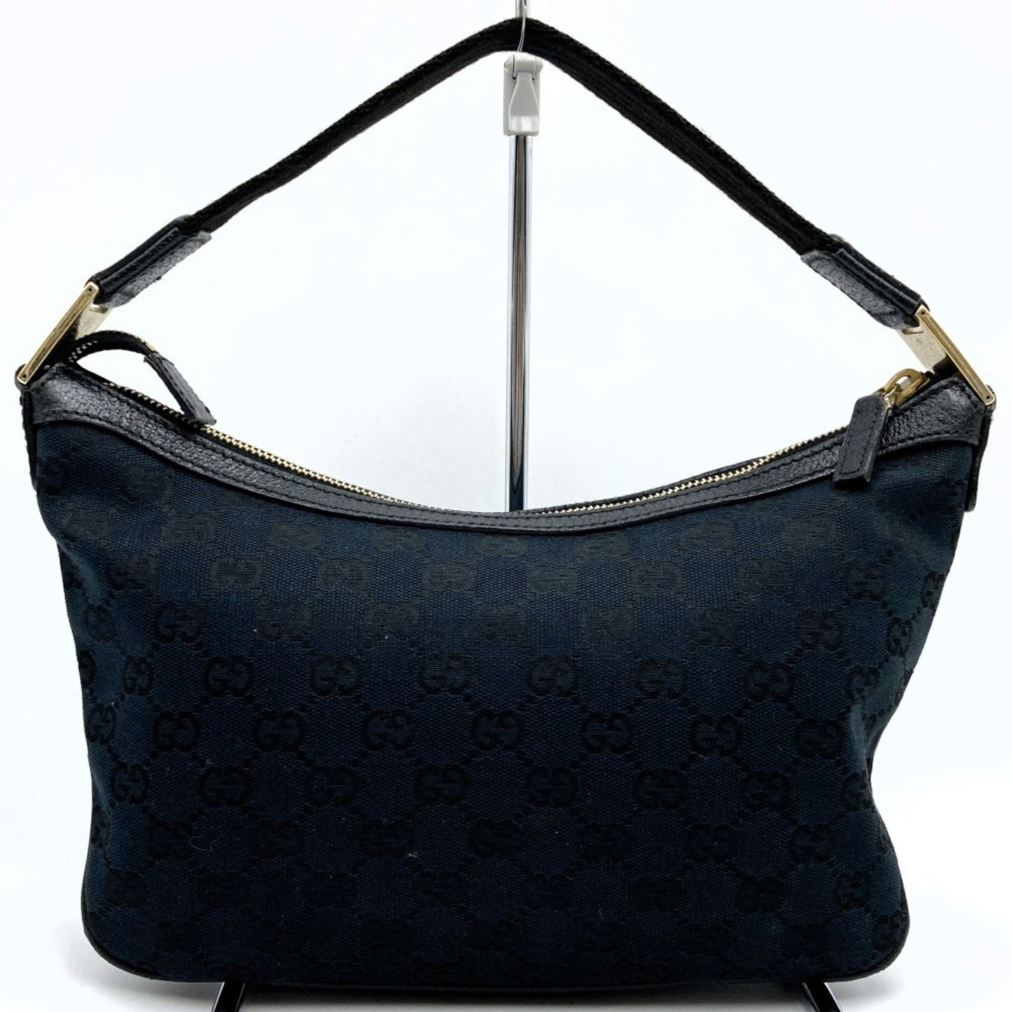 Gucci Black Gg Canvas Shoulder Bag
