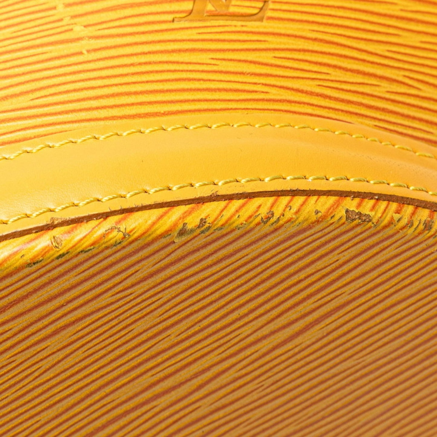 Louis Vuitton Yellow Leather Shoulder Bag Tote Bag