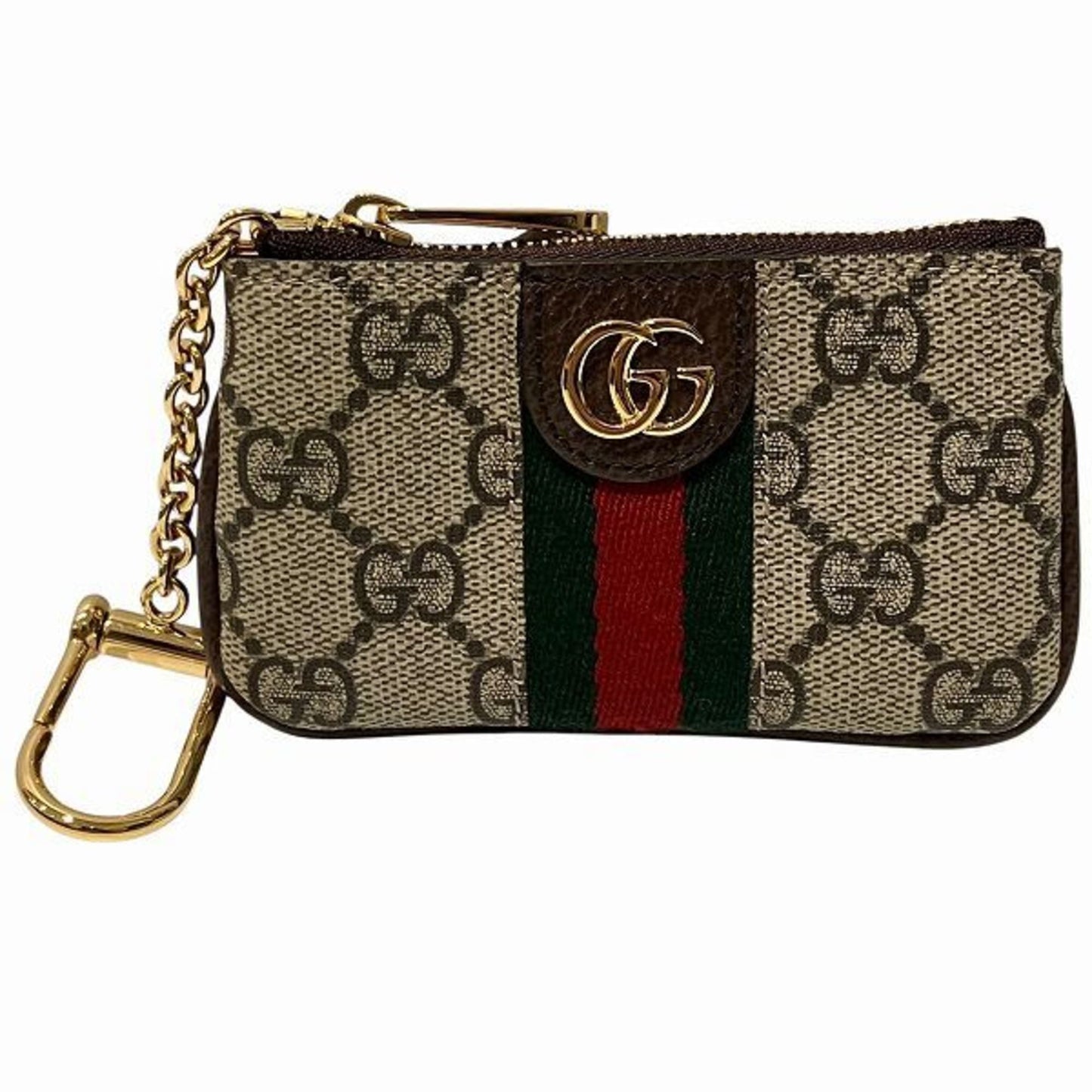 Gucci Brown Gg Supreme Leather Coin Purse/Coin Case