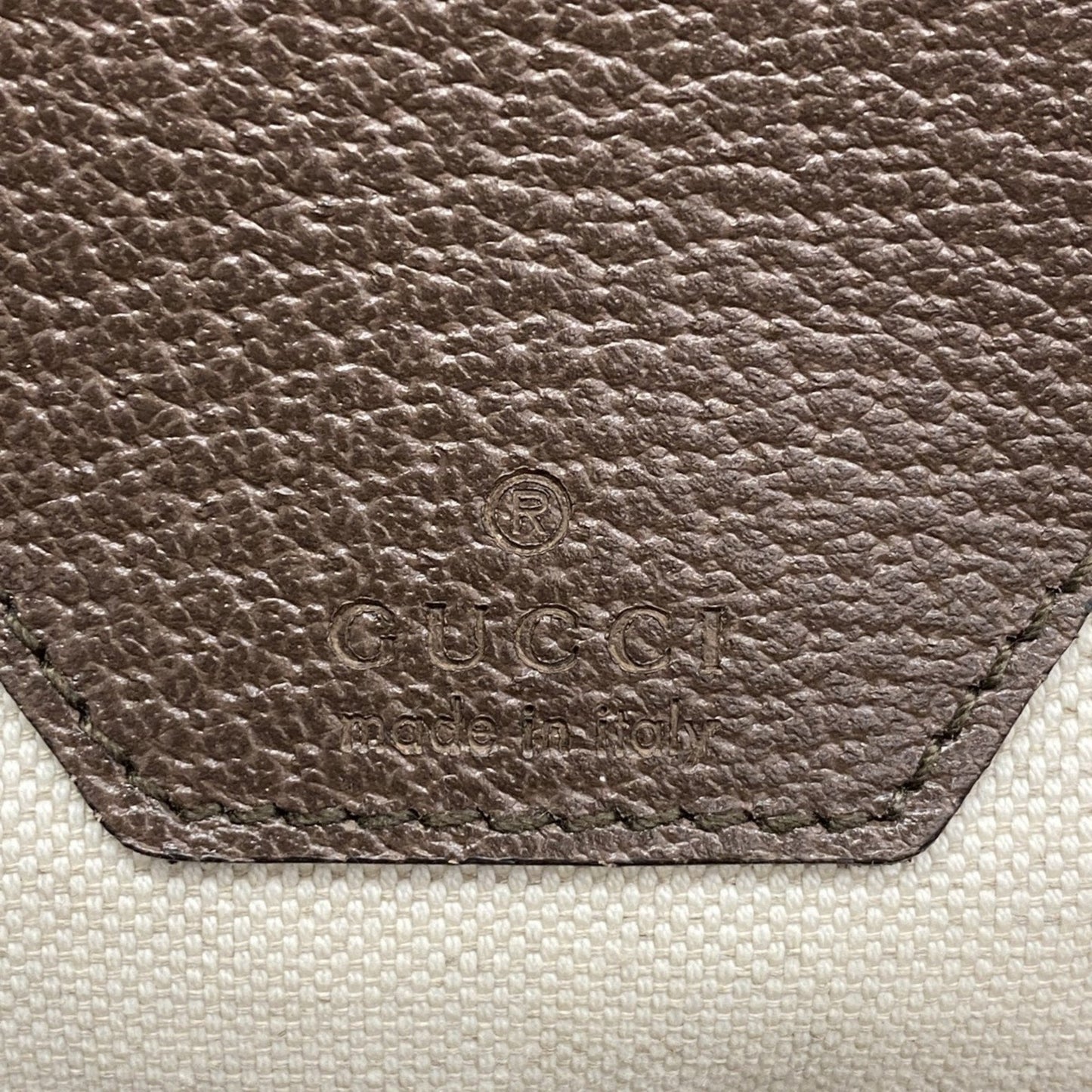 Gucci Brown Canvas Leather Backpack
