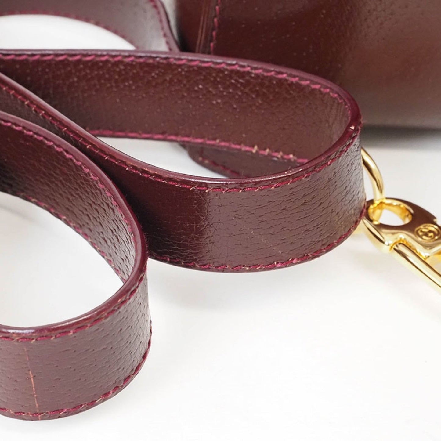 Gucci Bordeaux Leather Handbag