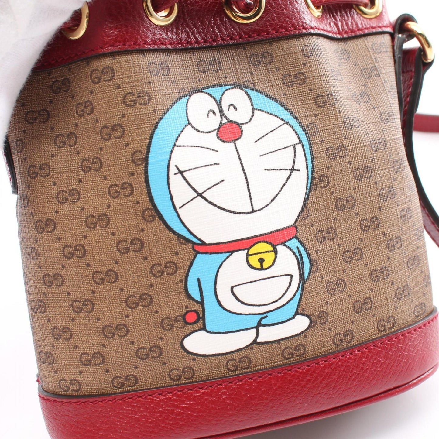 Gucci Brown Multi-Color Coated Canvas Leather Shoulder Bag