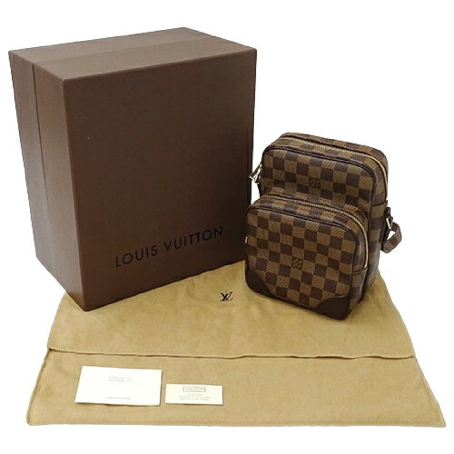 Louis Vuitton Damier Canvas Ebene Damier Canvas Shoulder Bag