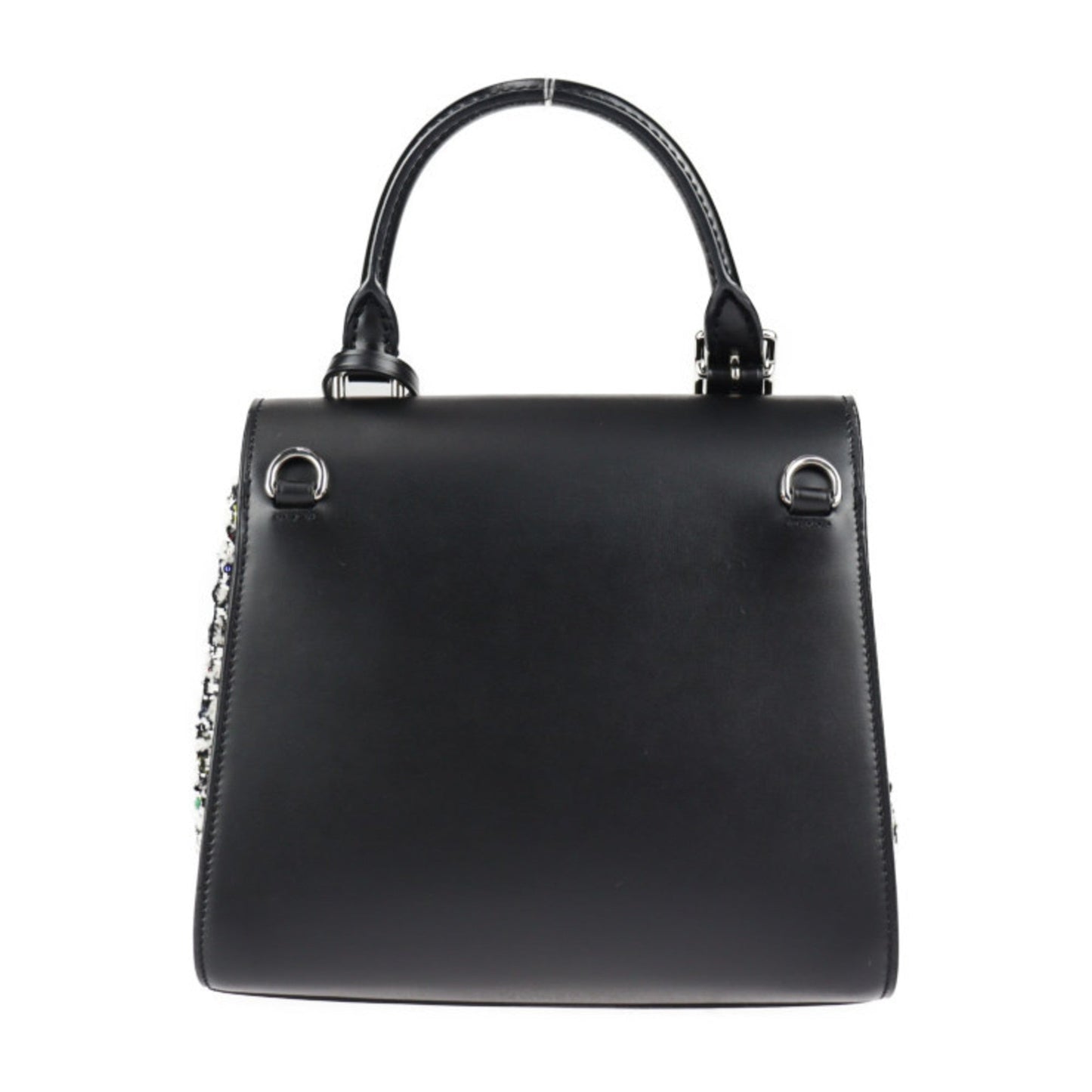 Louis Vuitton Black Multi-Color Leather Tweed Handbag Shoulder Bag