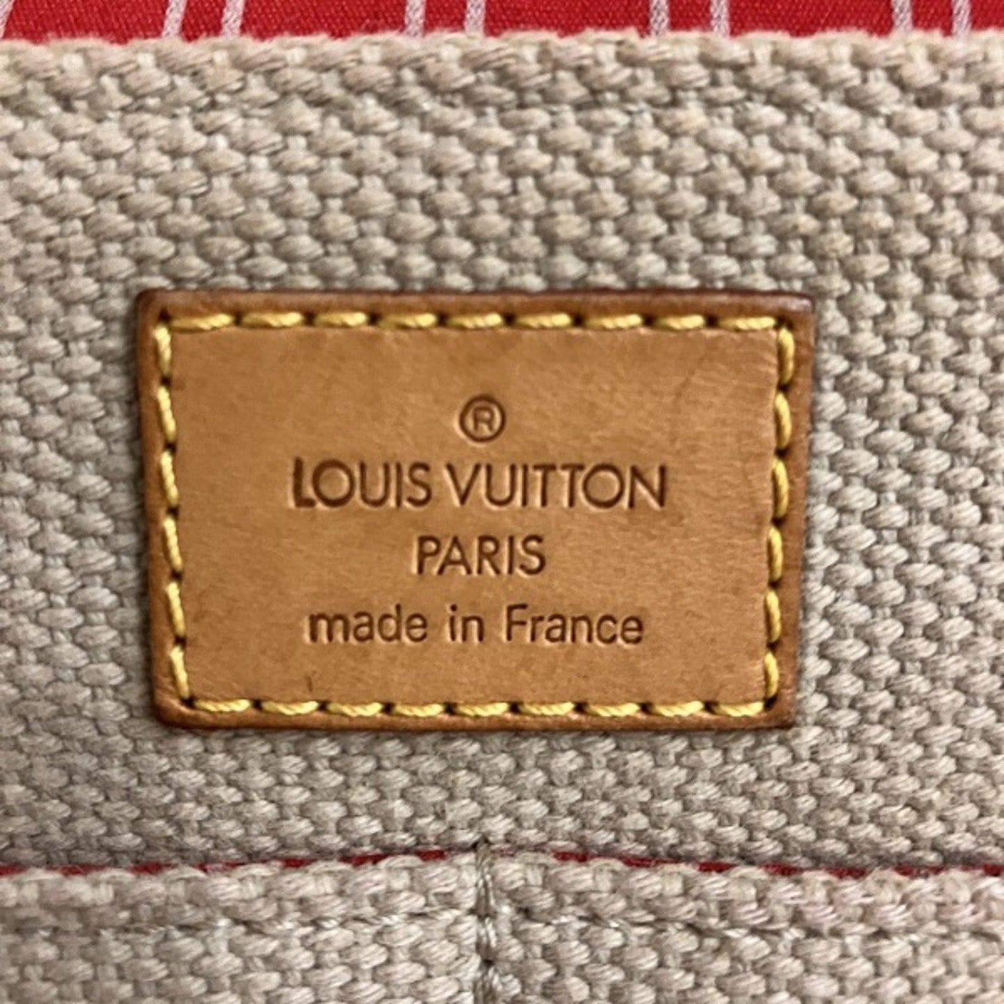 Louis Vuitton Beige Red Color Canvas Shoulder Bag