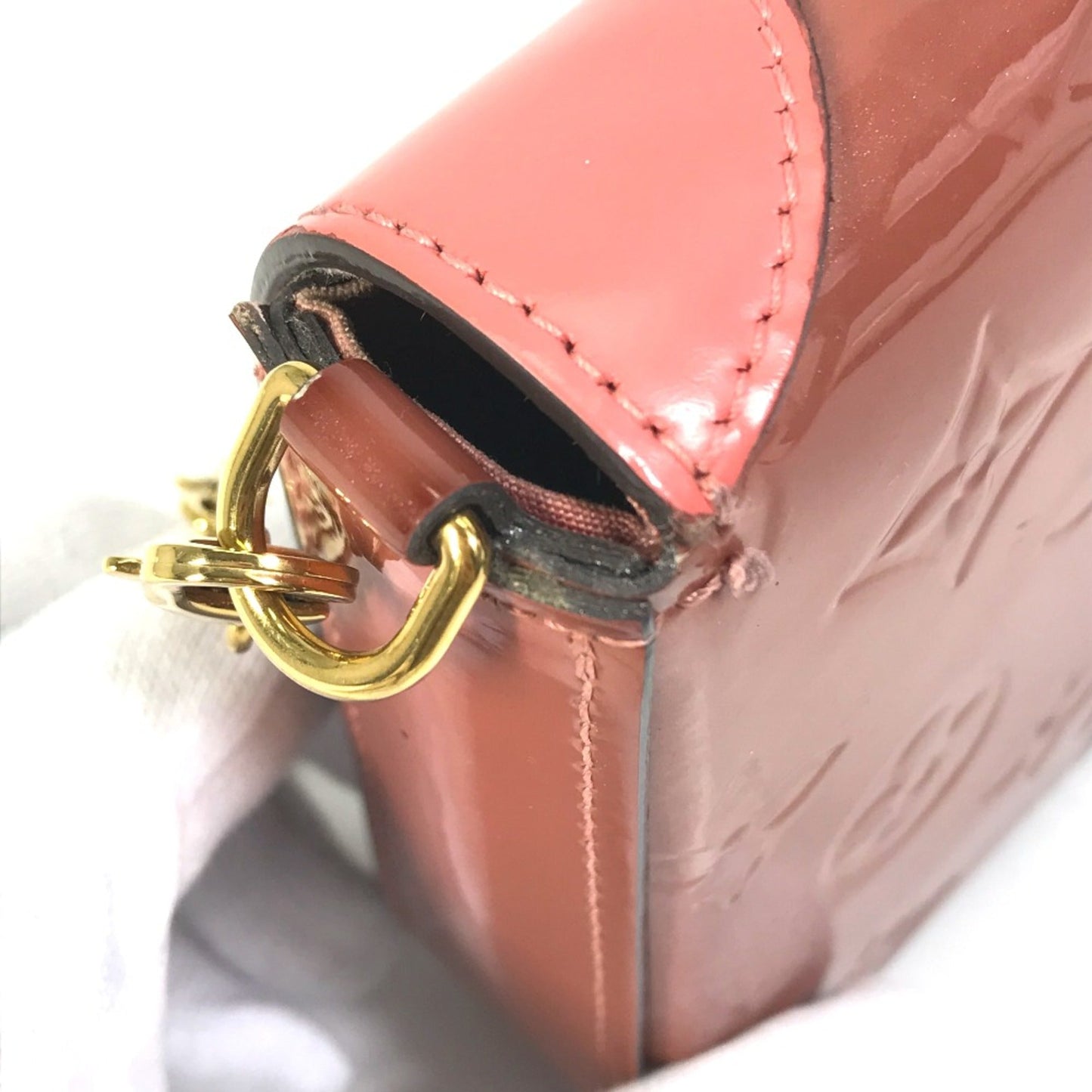 Louis Vuitton Pink Leather Shoulder Bag