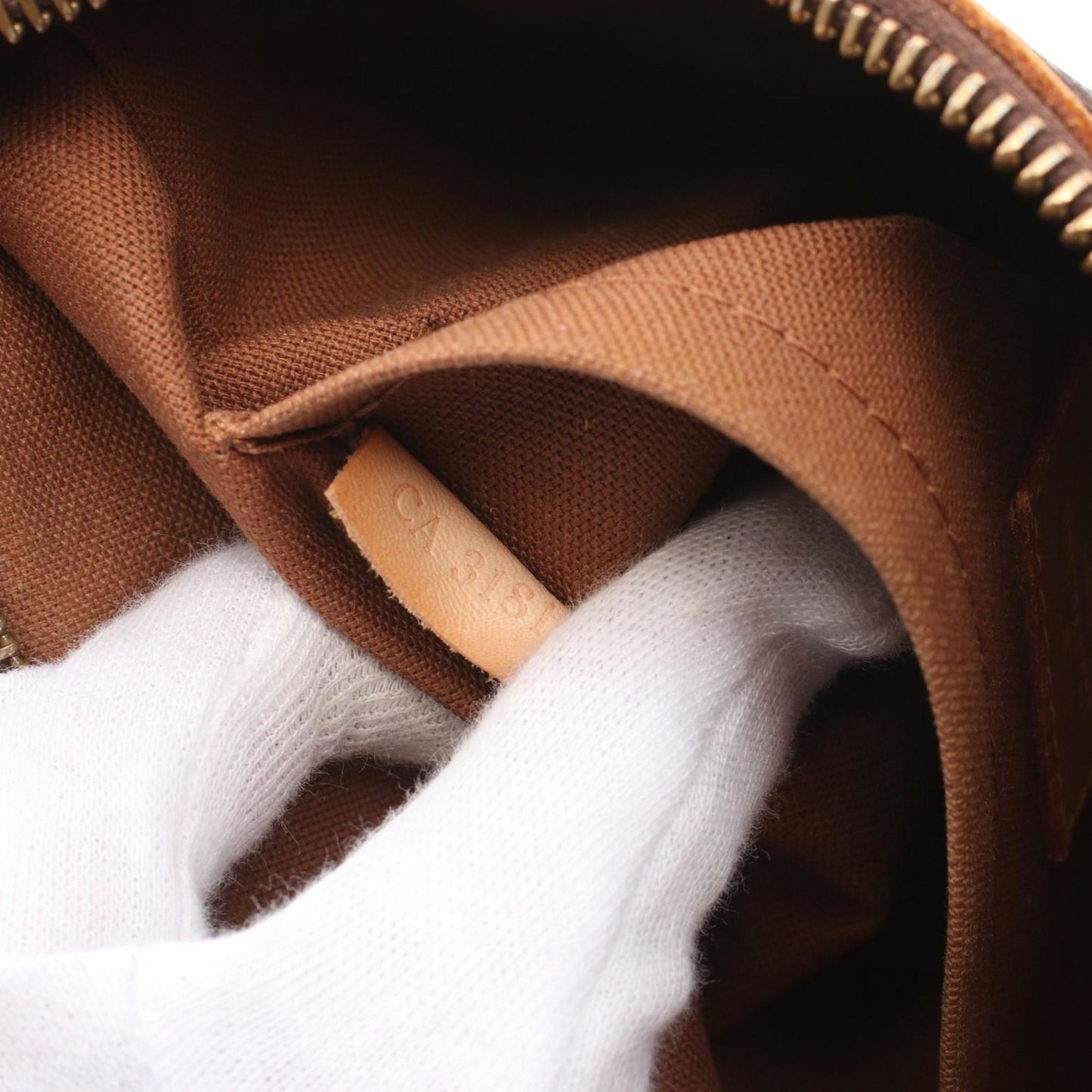 Louis Vuitton Brown Coated Canvas Leather Shoulder Bag