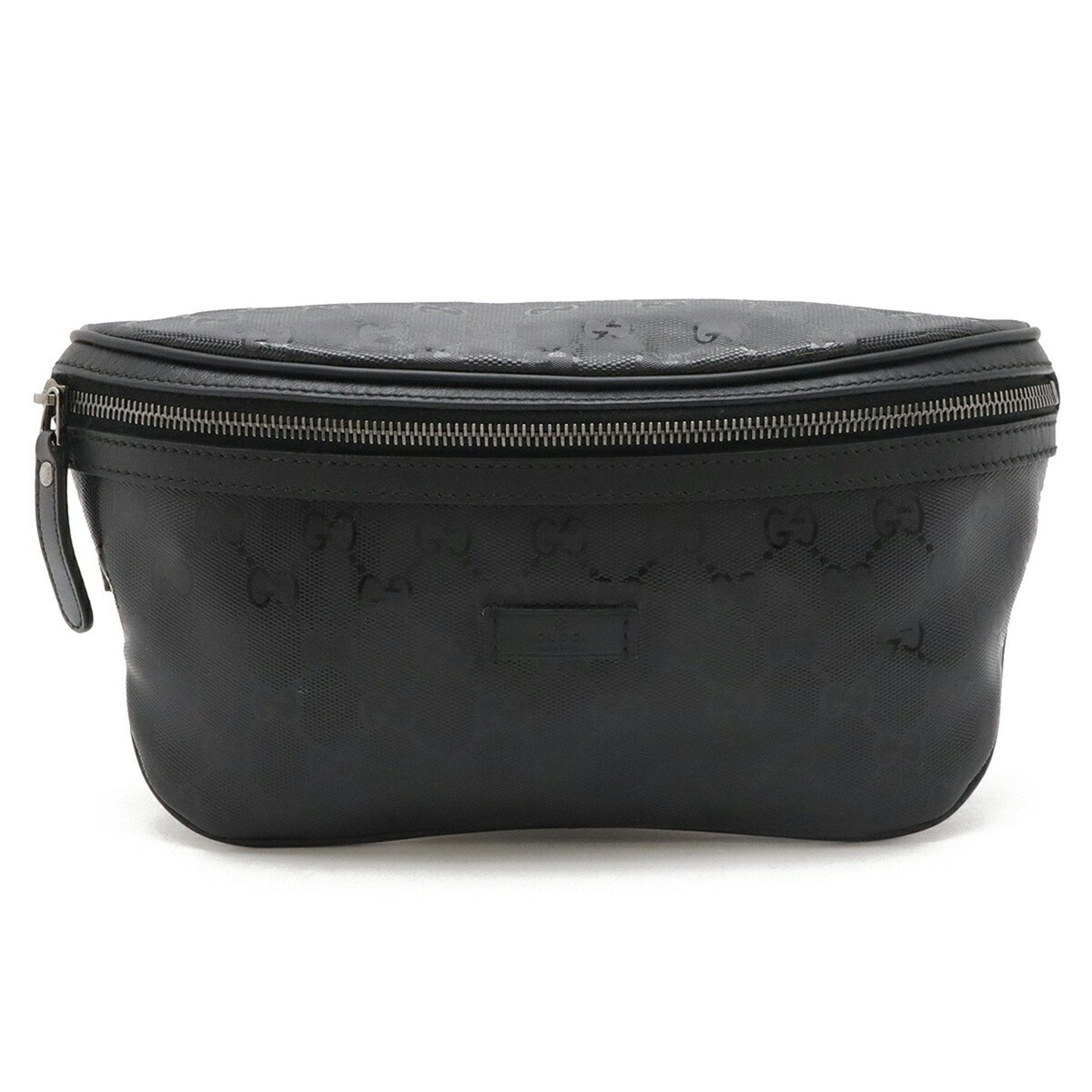 Gucci Black Coated Canvas Leather Fanny Pack Pouch ()