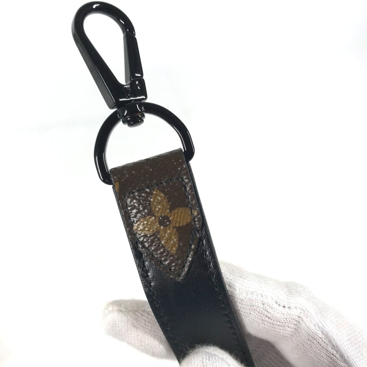 Louis Vuitton Black Leather Chain/Shoulder Wallet