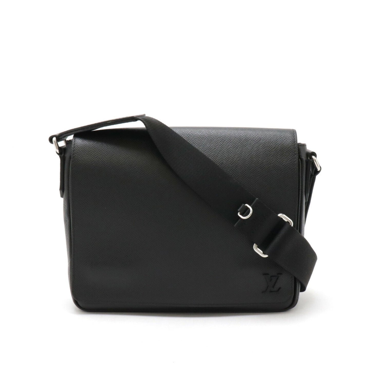 Louis Vuitton Noir Taiga Leather Shoulder Bag ()