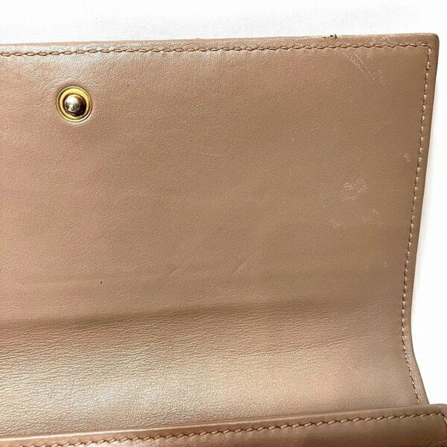 Gucci Beige Leather Long Wallet (Bi-Fold)