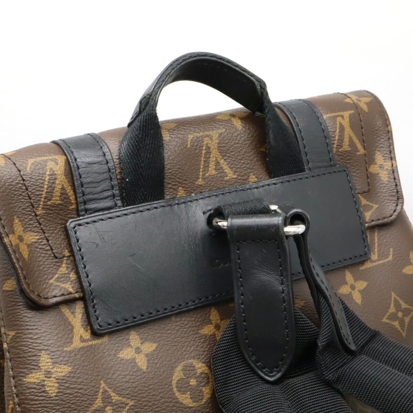 Louis Vuitton Black Pvc Leather Backpack Shoulder Bag