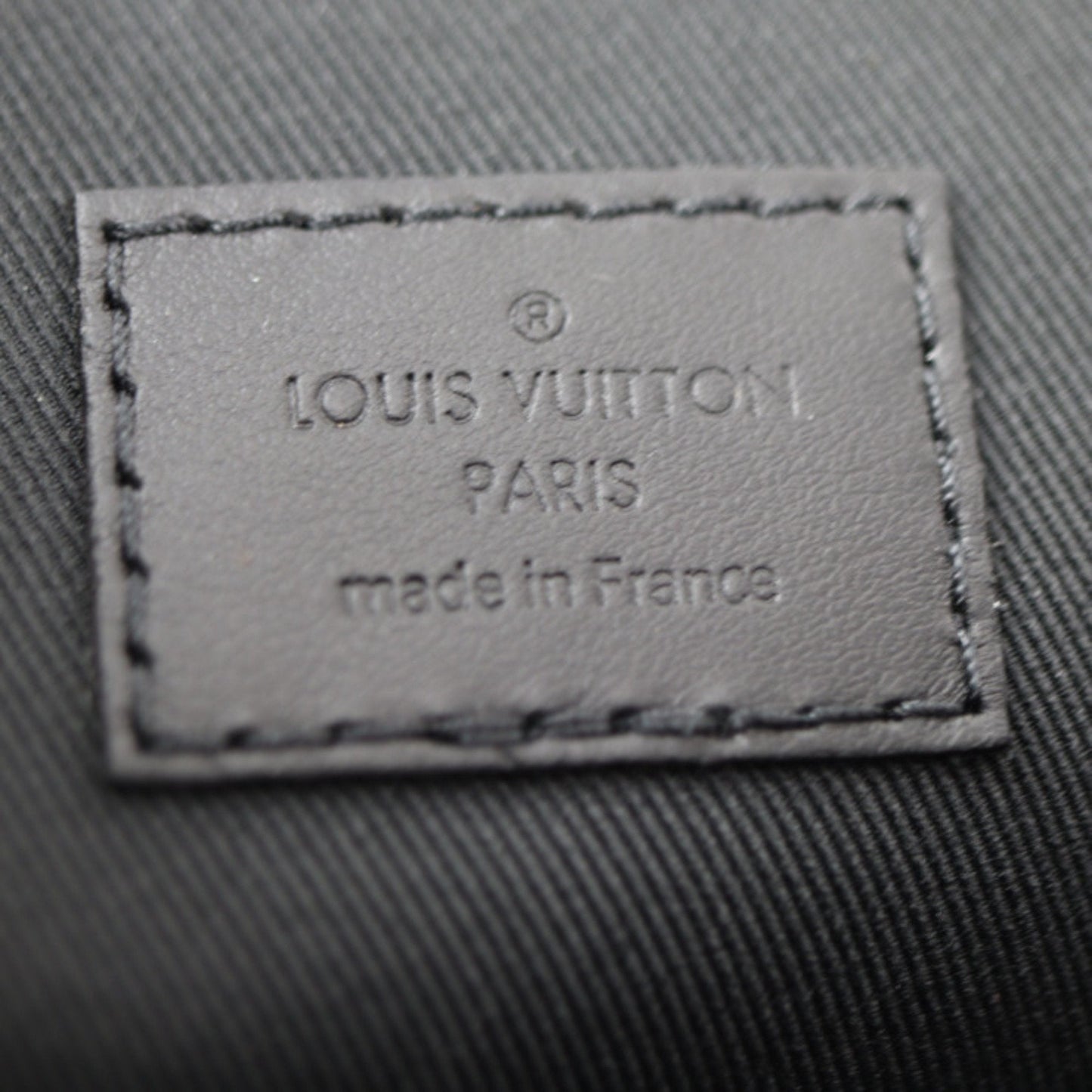 Louis Vuitton Black Leather Handbag Shoulder Bag Tote Bag