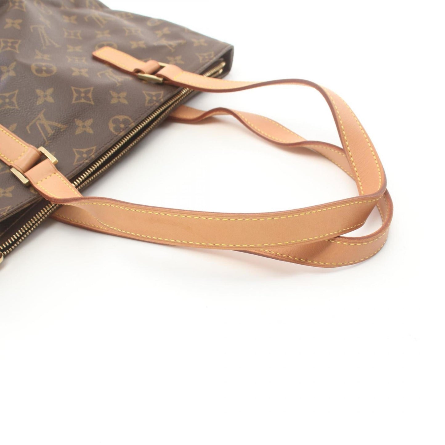 Louis Vuitton Brown Coated Canvas Leather Shoulder Bag