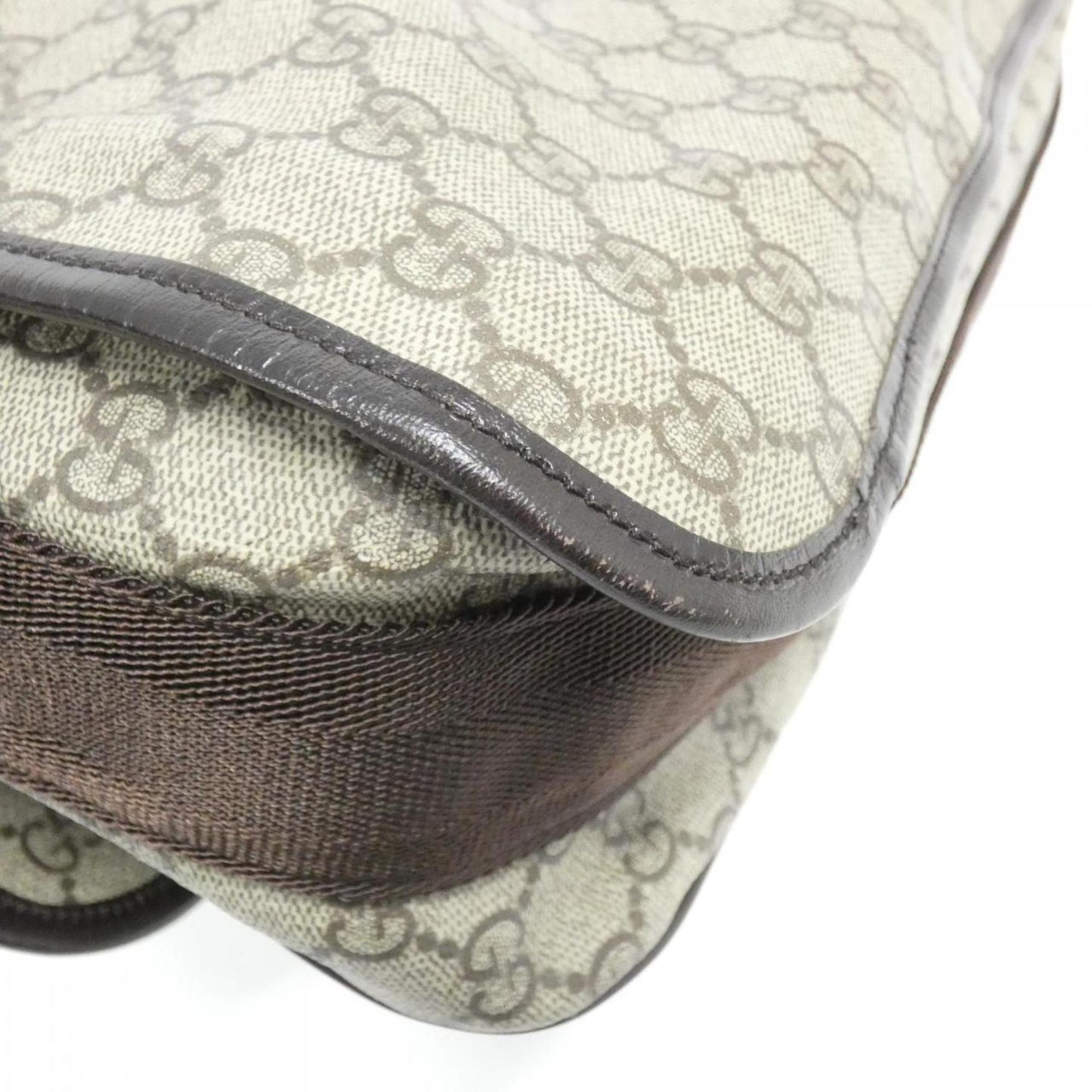 Gucci Beige Dark Brown Gg Plus Shoulder Bag