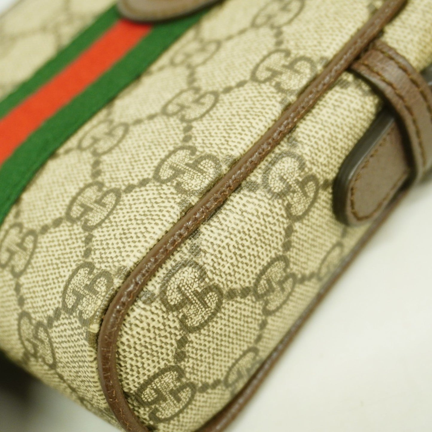 Gucci Brown Pvc Leather Shoulder Bag