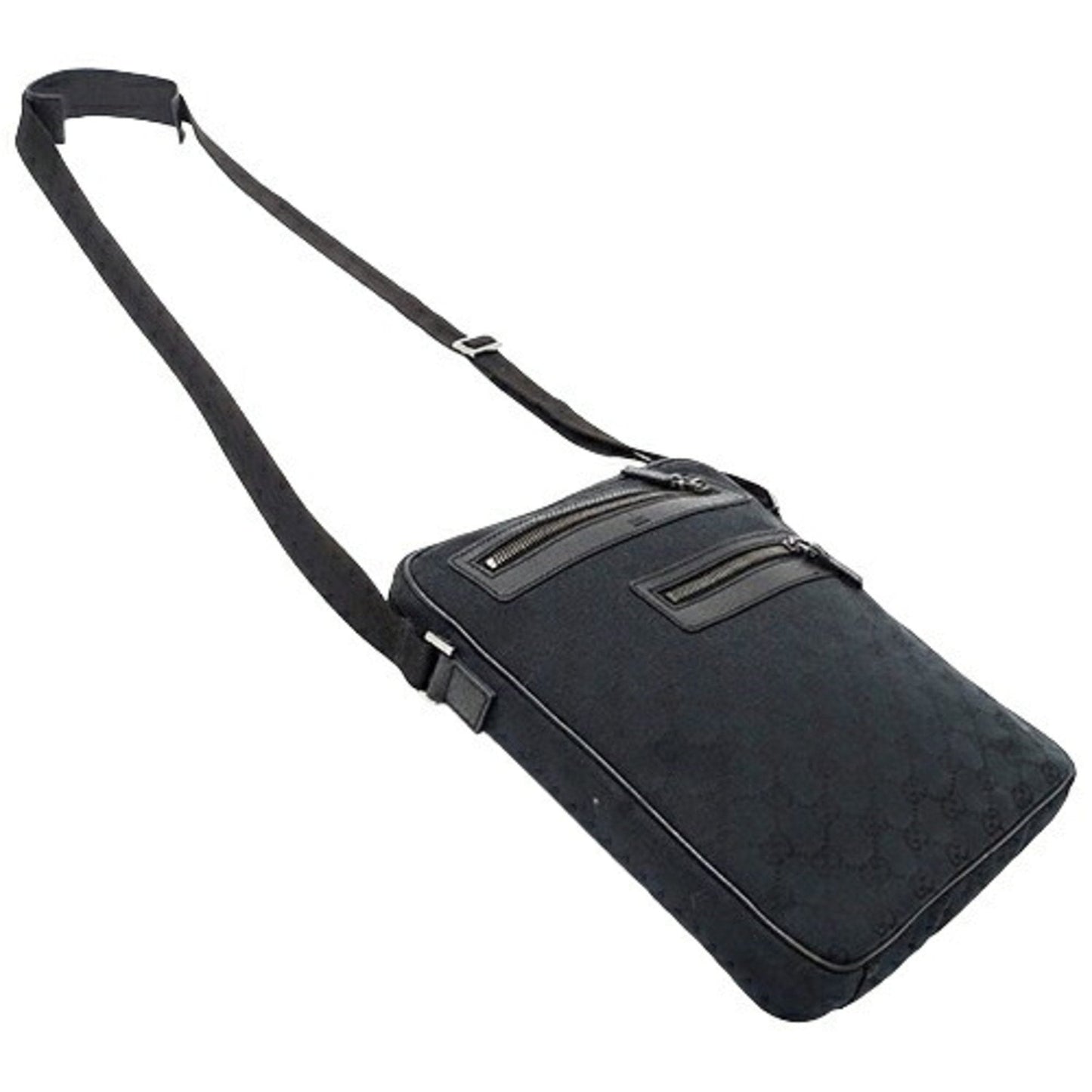 Gucci Black Gg Canvas Shoulder Bag