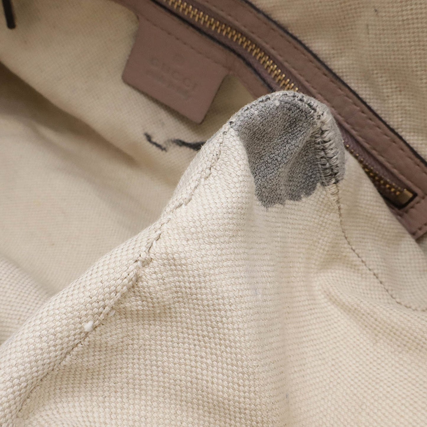 Gucci Gg Canvas Beige Light Purple Multi-Color Gg Canvas Leather Handbag Shoulder Bag