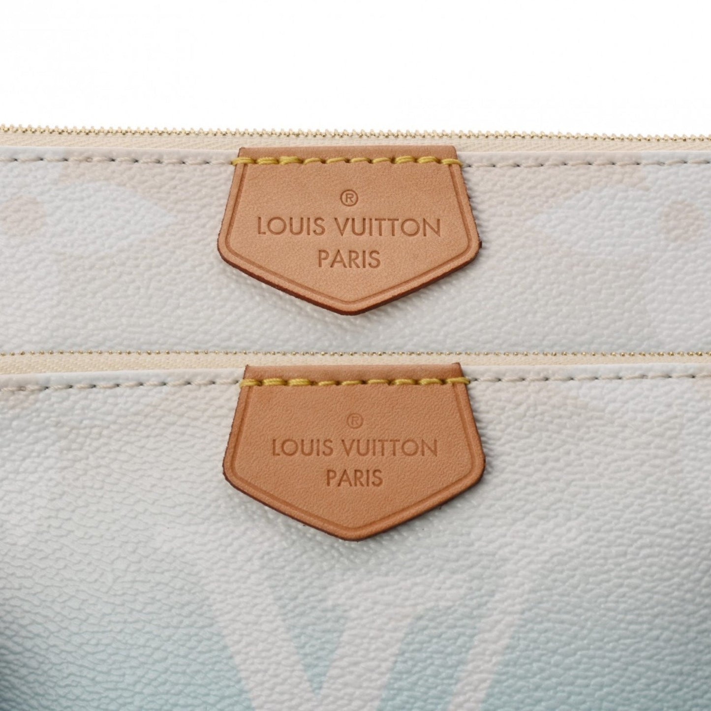 Louis Vuitton Blue White Monogram Pochette Shoulder Bag