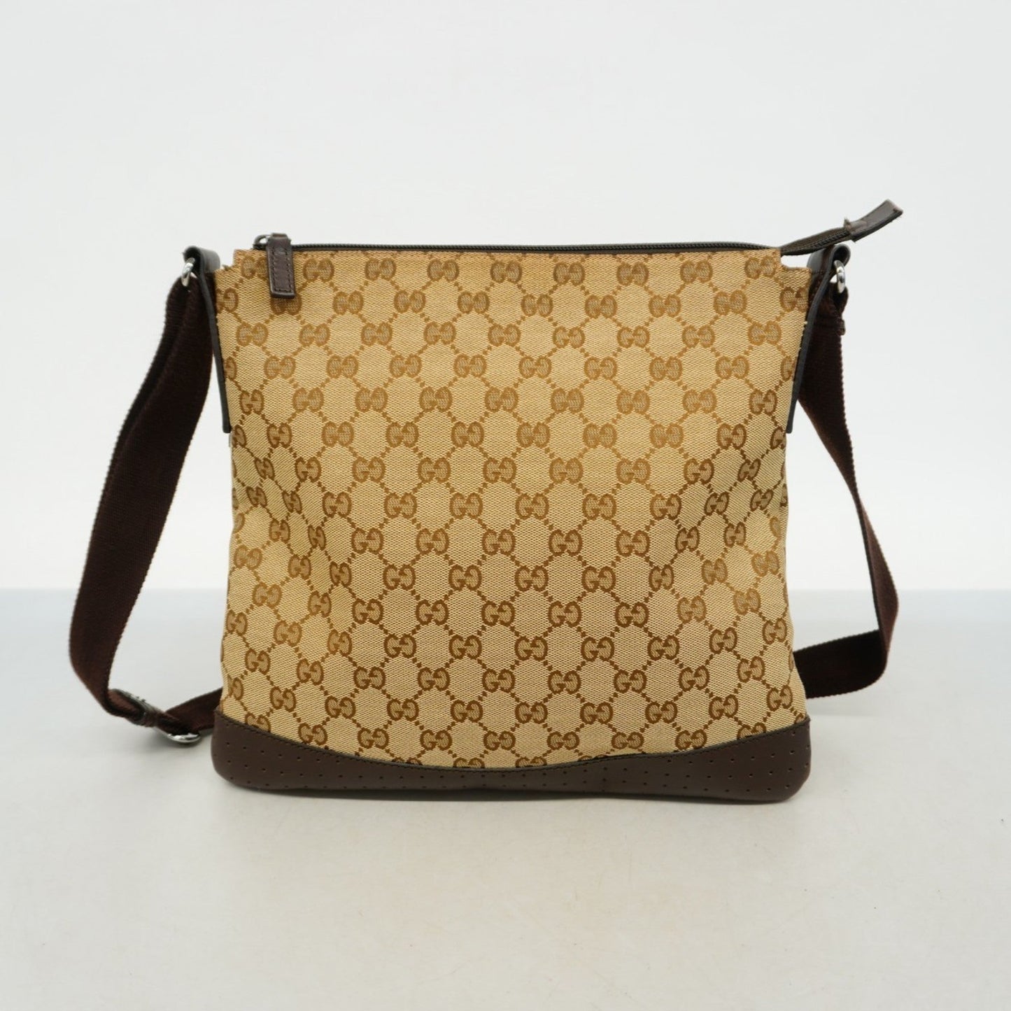 Gucci Brown Canvas Shoulder Bag