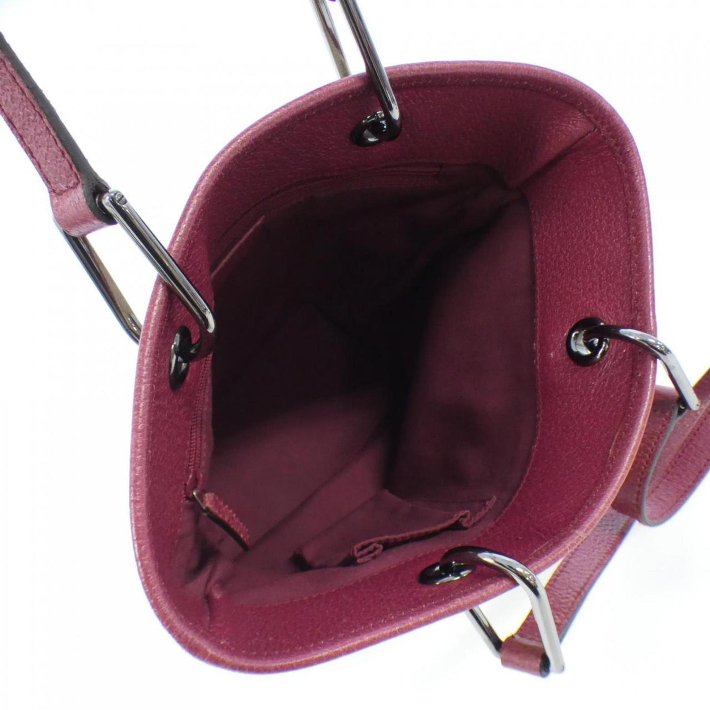 Gucci Beige Bordeaux Gg Canvas Leather Handbag