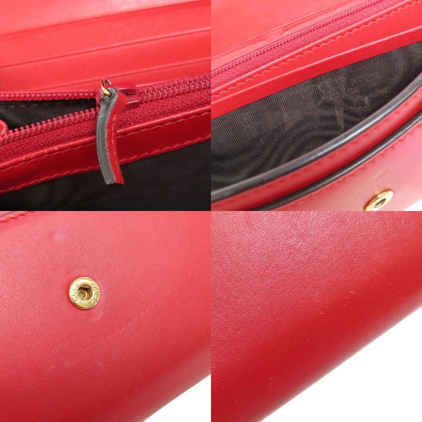 Gucci Red Color Leather Coin Purse/Coin Case