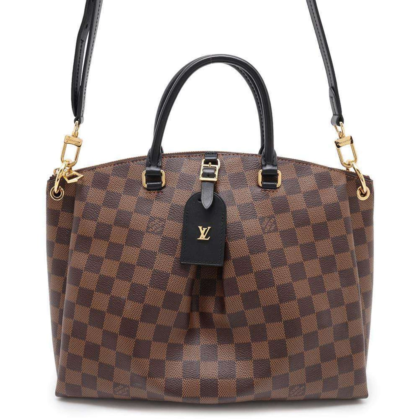 Louis Vuitton Black Damier Canvas Ebene Noir Damier Canvas Shoulder Bag Tote Bag ()