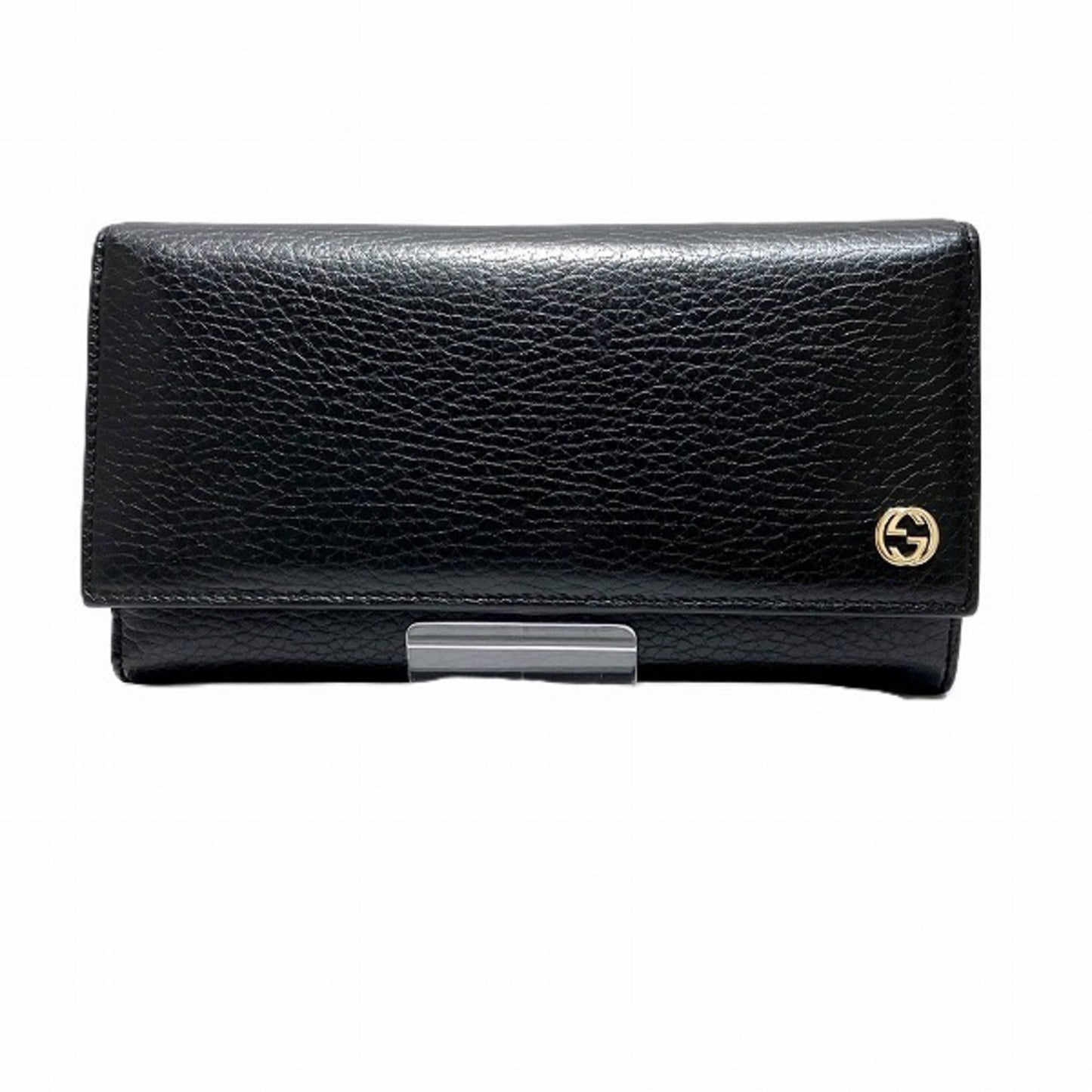 Gucci Black Leather Long Wallet (Bi-Fold) ()