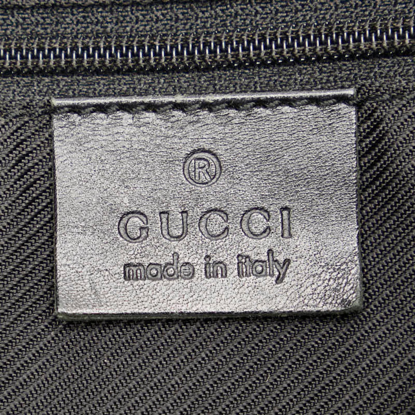 Gucci Black Canvas Leather Handbag Shoulder Bag
