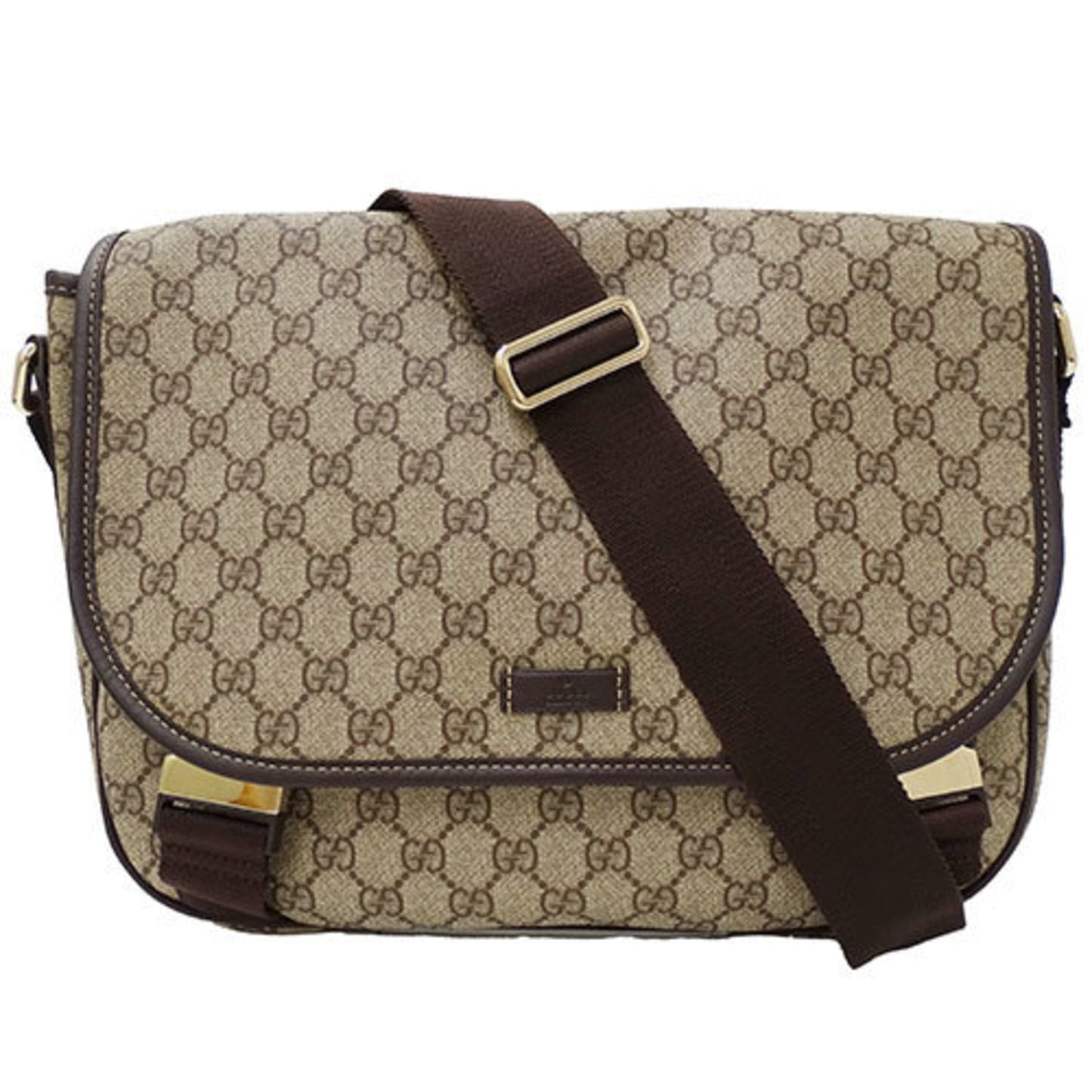 Gucci Brown Pvc Messenger Bag Shoulder Bag