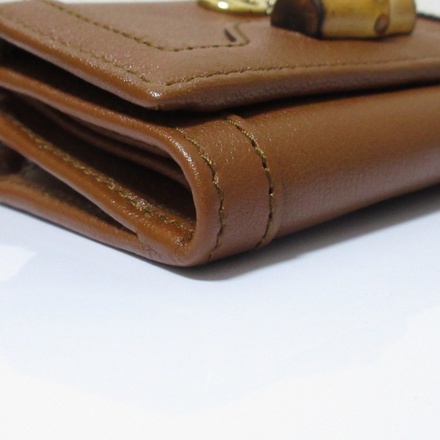Gucci Brown Bamboo Wallet (Tri-Fold)