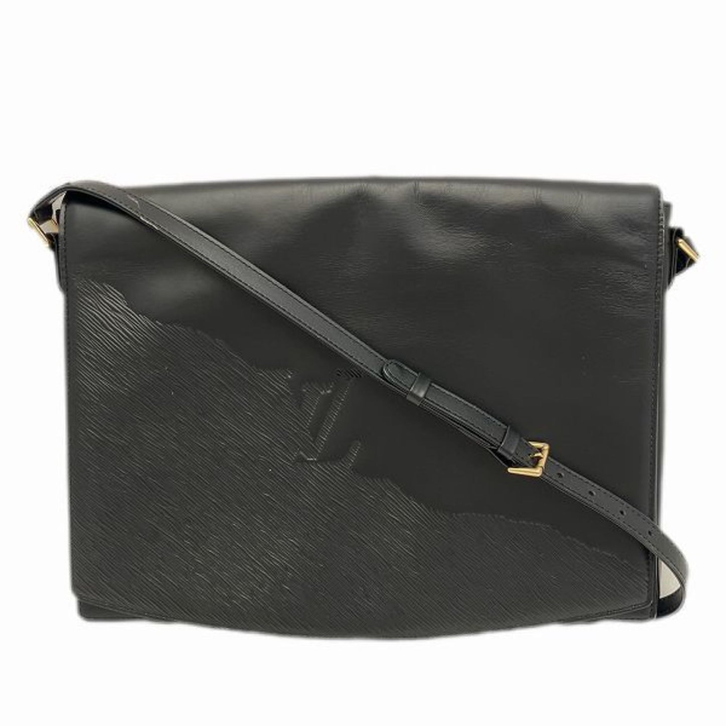 Louis Vuitton Noir Leather Shoulder Bag ()