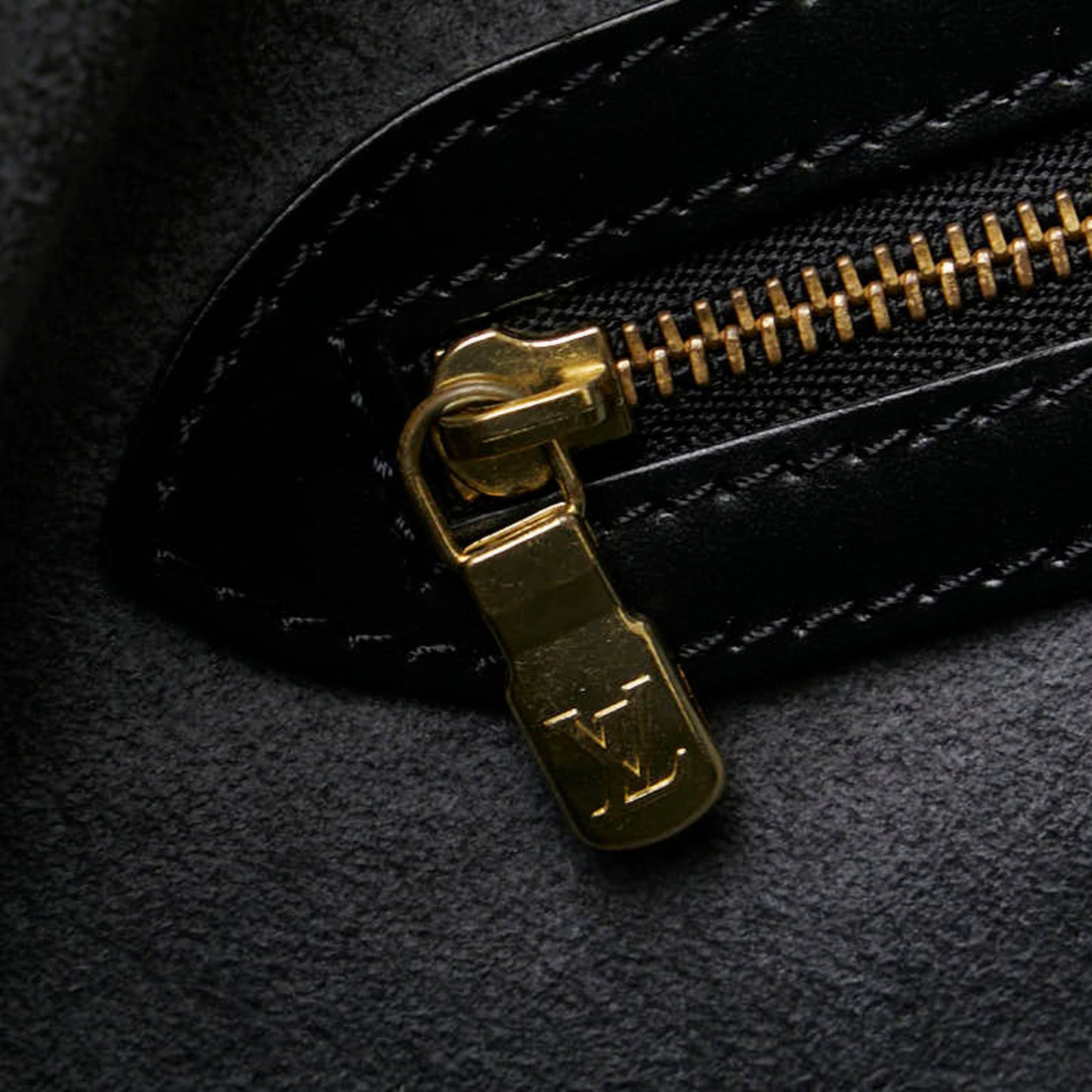 Louis Vuitton Black Noir Leather Shoulder Bag Tote Bag