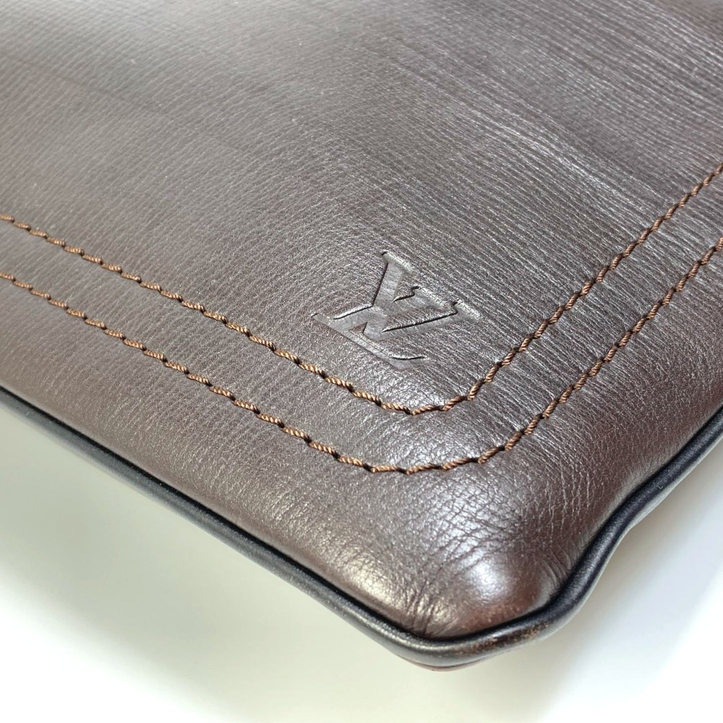 Louis Vuitton Brown Leather Shoulder Bag