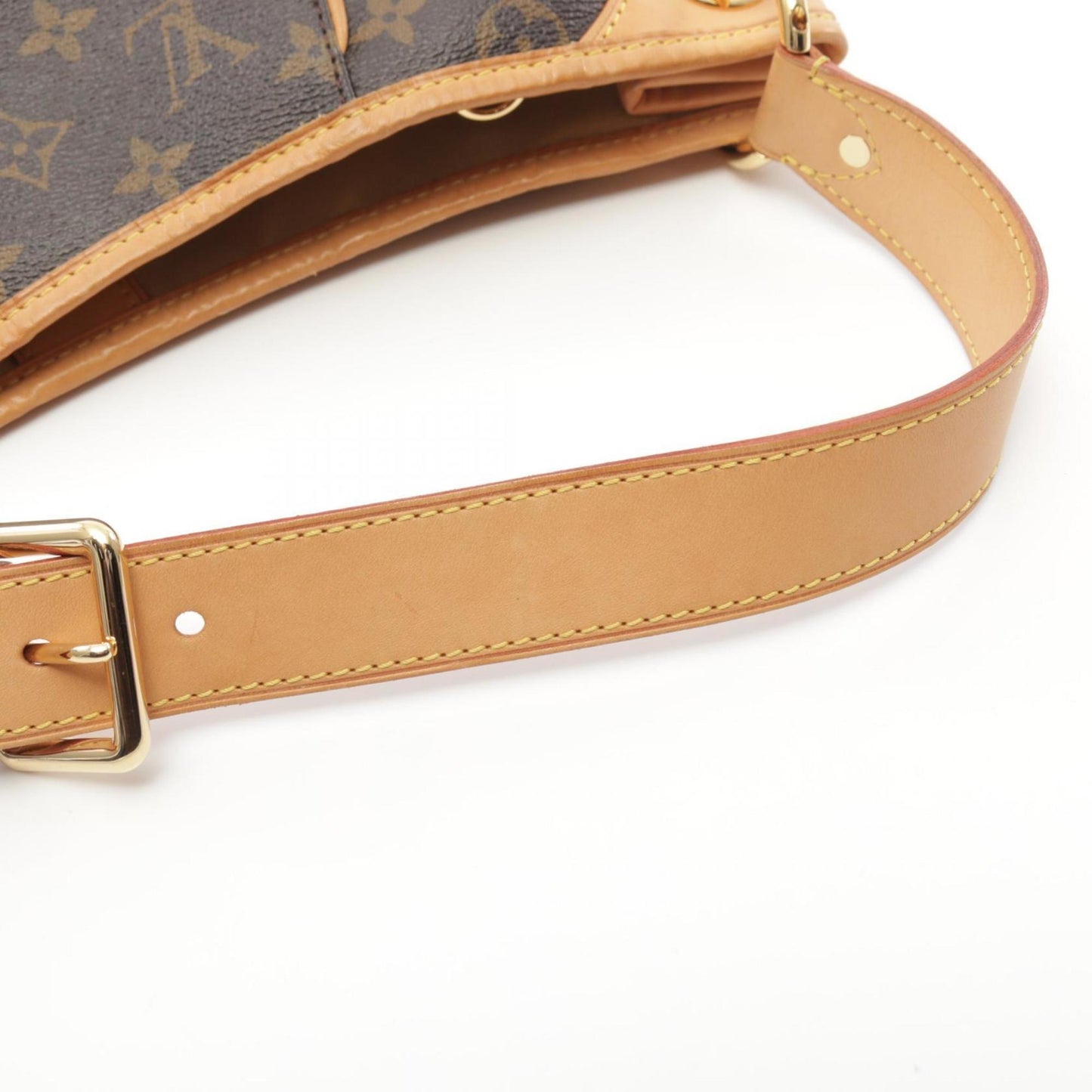 Louis Vuitton Brown Coated Canvas Leather Shoulder Bag