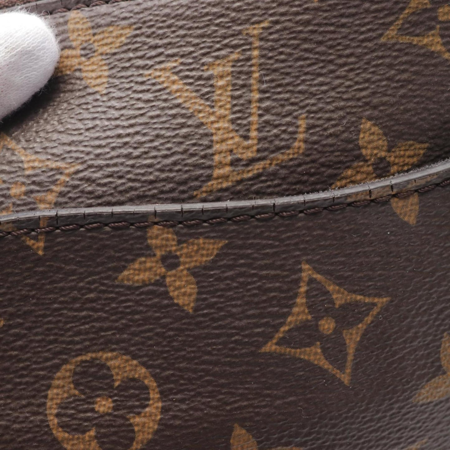Louis Vuitton Black Brown Coated Canvas Leather Shoulder Bag