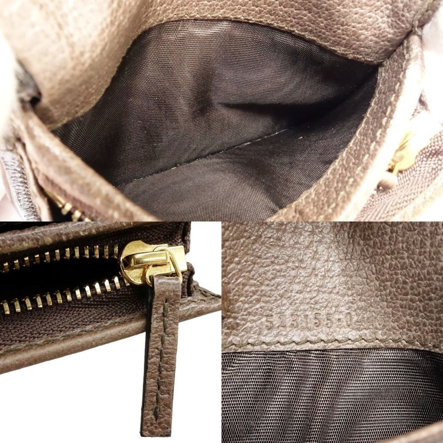 Gucci Beige Gg Supreme Leather Wallet (Bi-Fold)