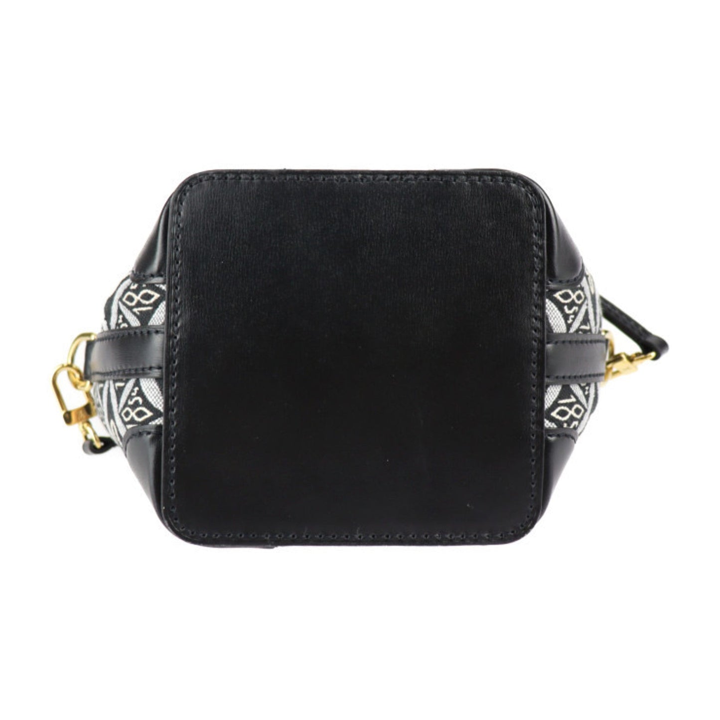 Louis Vuitton Black Canvas Leather Handbag Shoulder Bag Tote Bag
