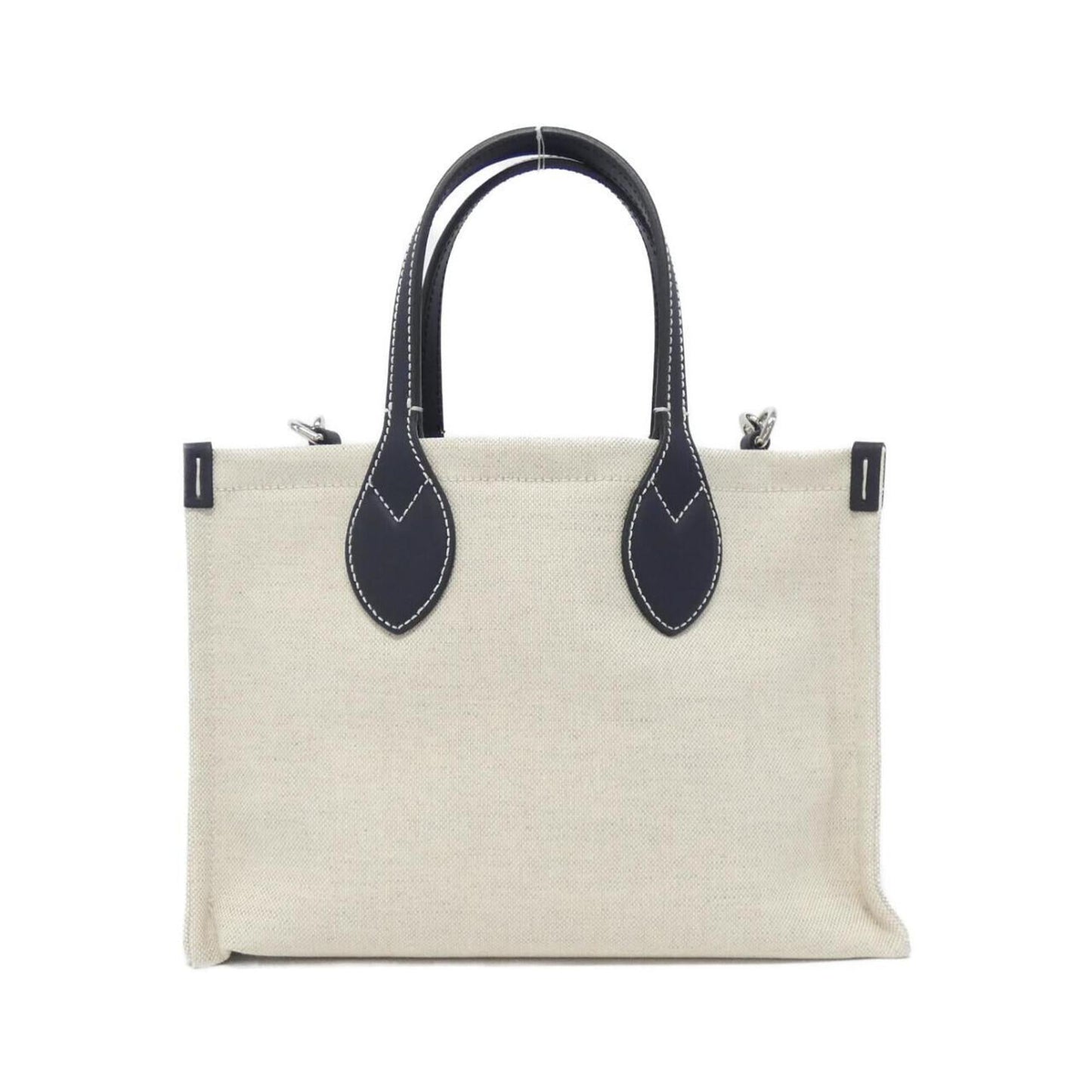 Gucci Beige Black Cotton Leather Handbag