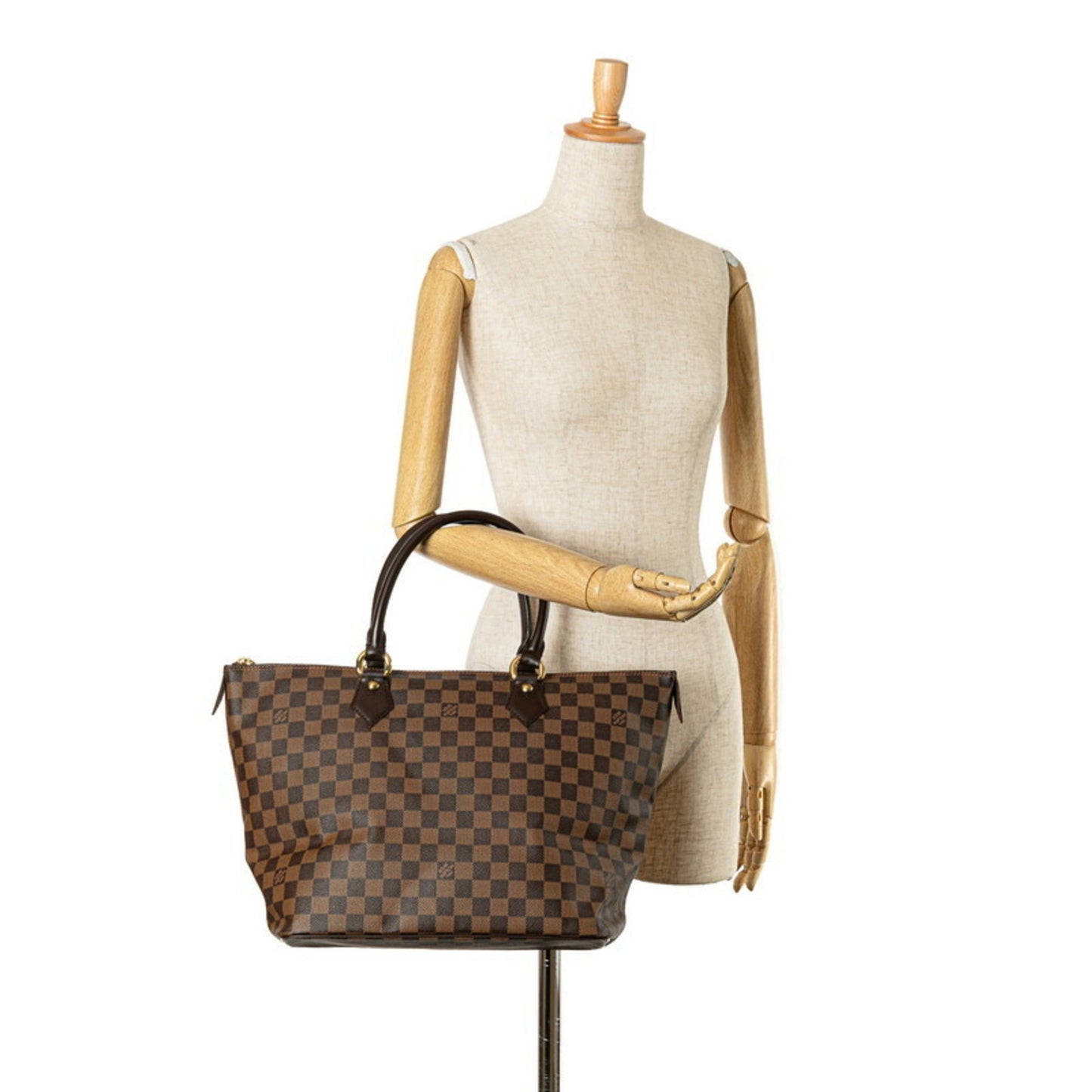 Louis Vuitton Brown Pvc Leather Handbag Shoulder Bag