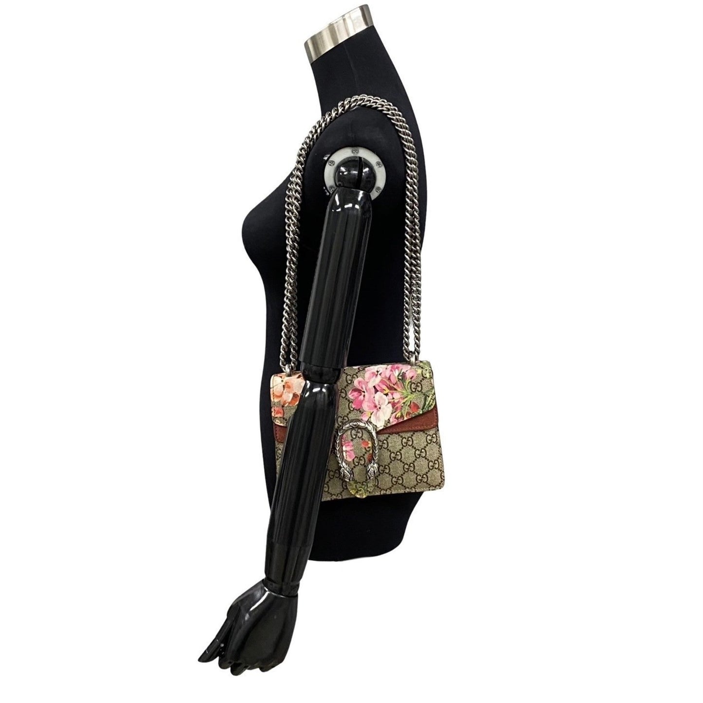 Gucci Brown Leather Pvc Shoulder Bag