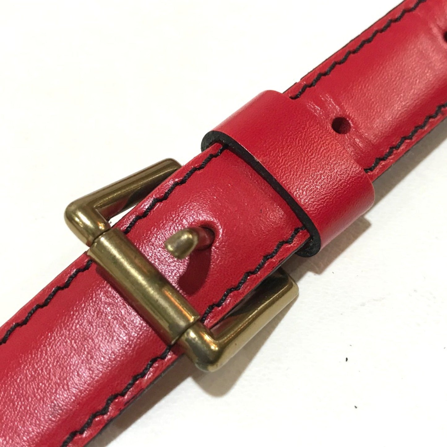 Louis Vuitton Red Leather Shoulder Bag
