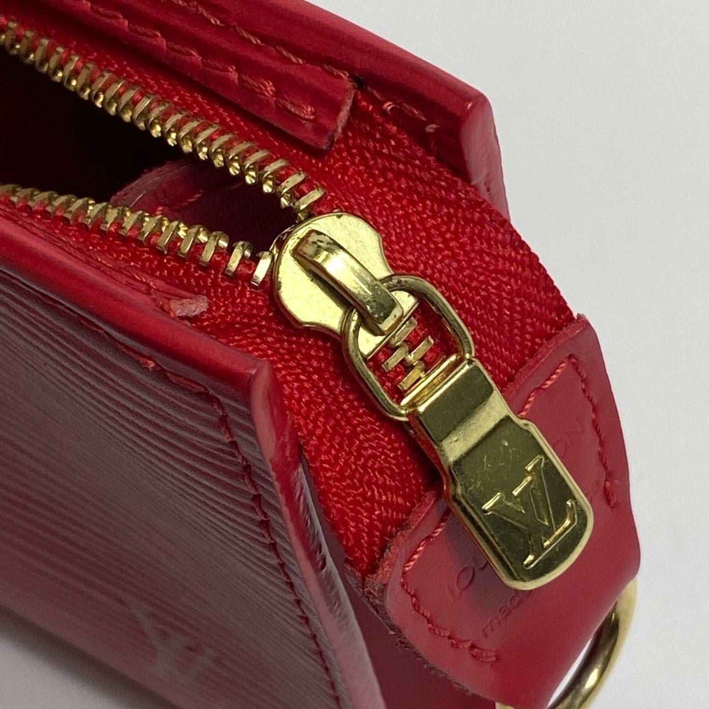 Louis Vuitton Red Leather Shoulder Bag