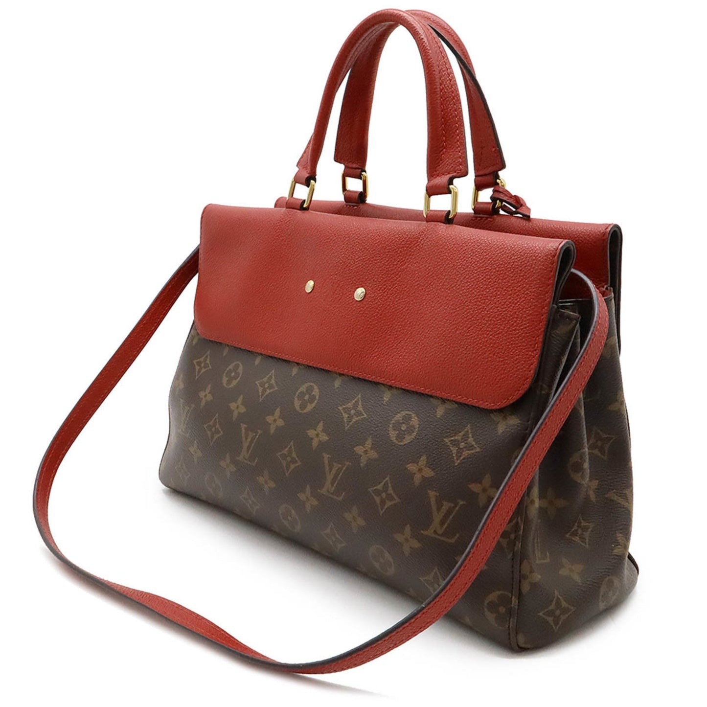 Louis Vuitton Cerise Red Color Monogram Leather Handbag Shoulder Bag