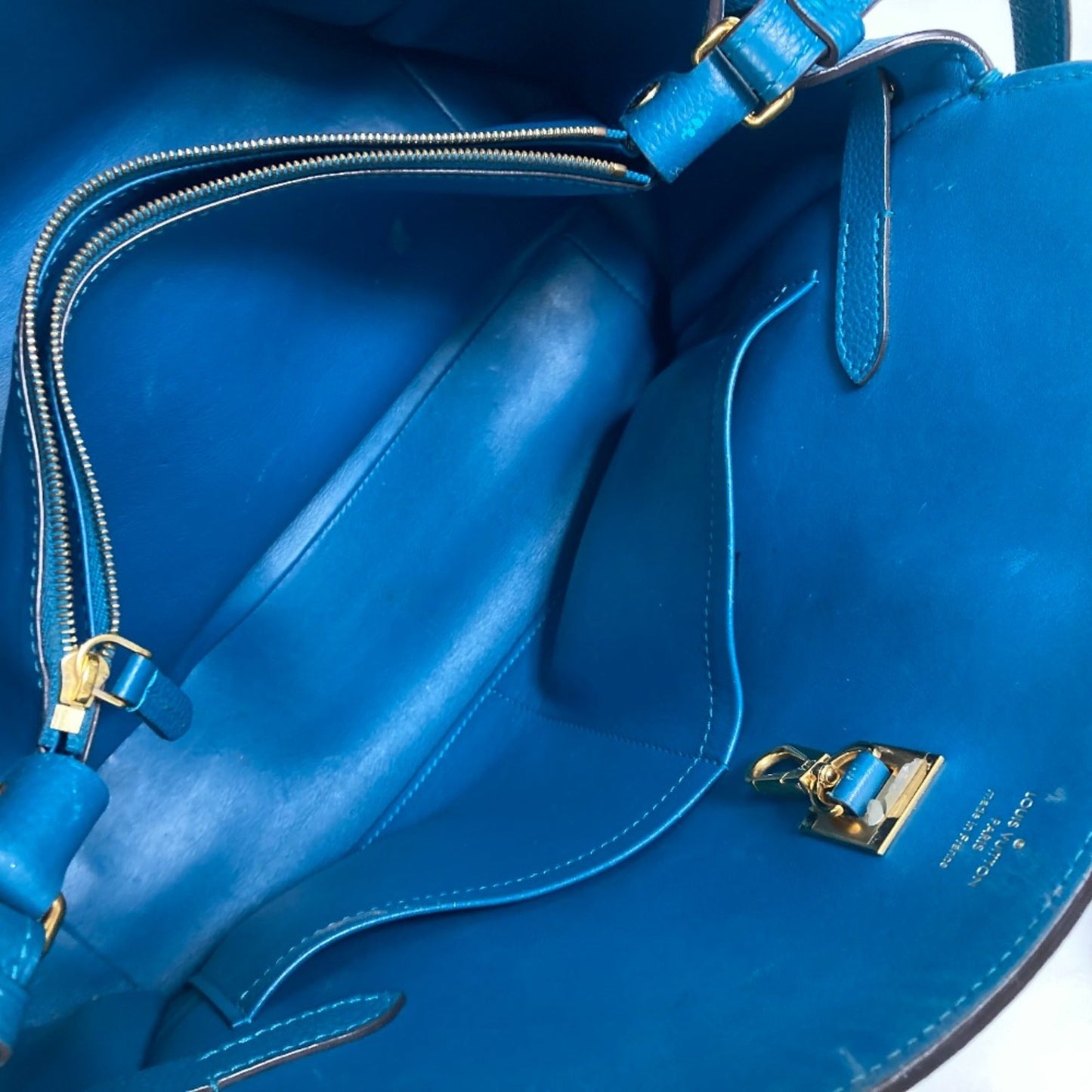 Louis Vuitton Blue Leather Shoulder Bag