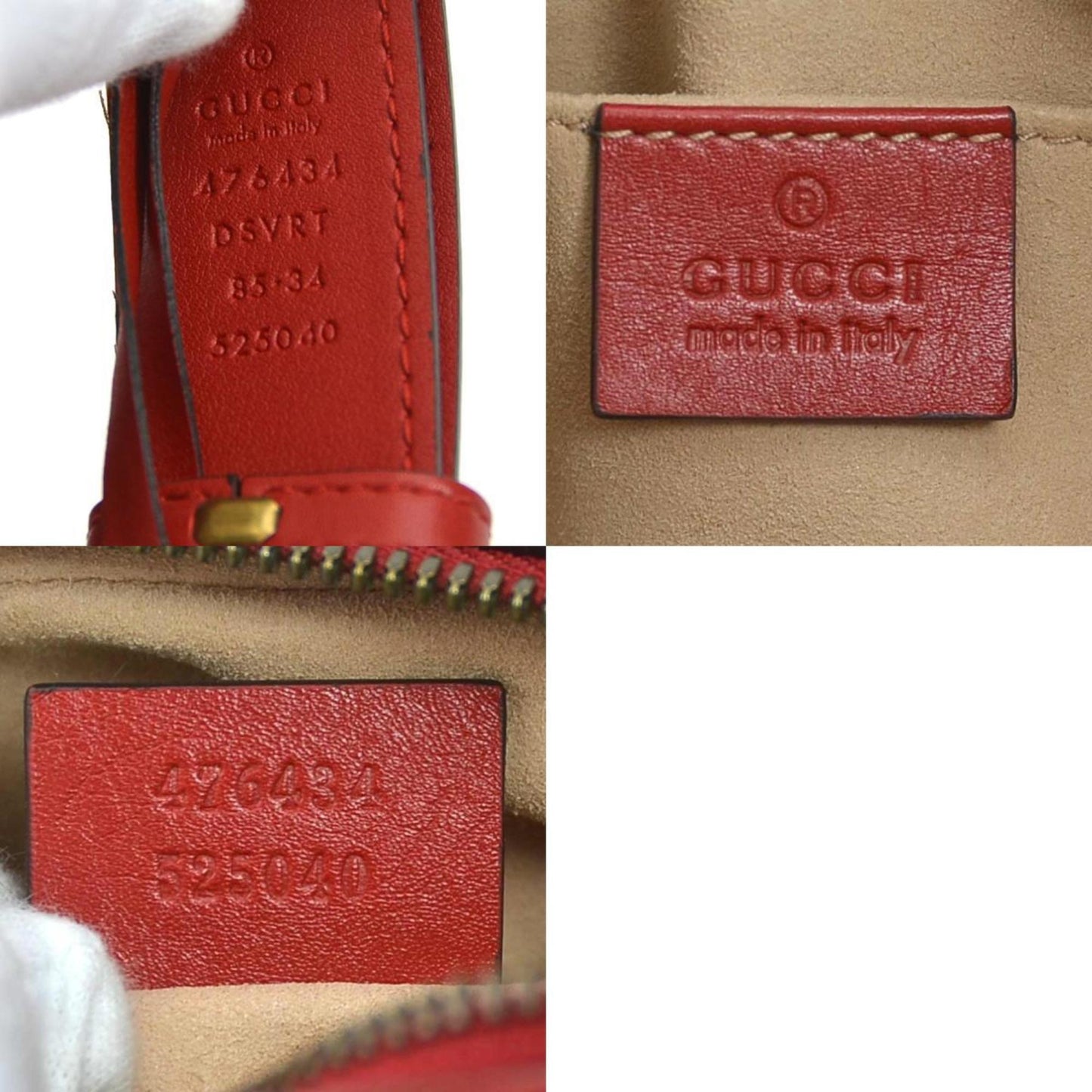 Gucci Red Color Leather Fanny Pack