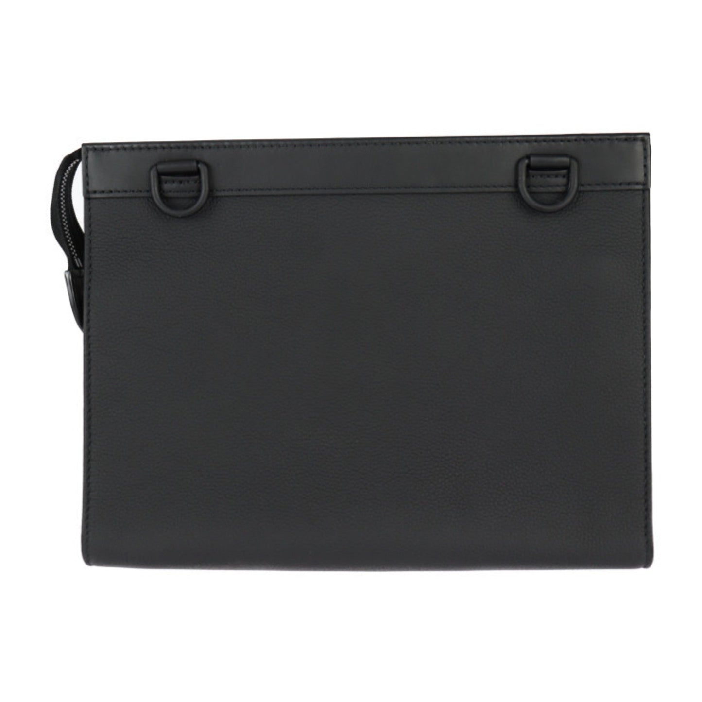 Louis Vuitton Black Leather Clutch Bag Handbag Shoulder Bag