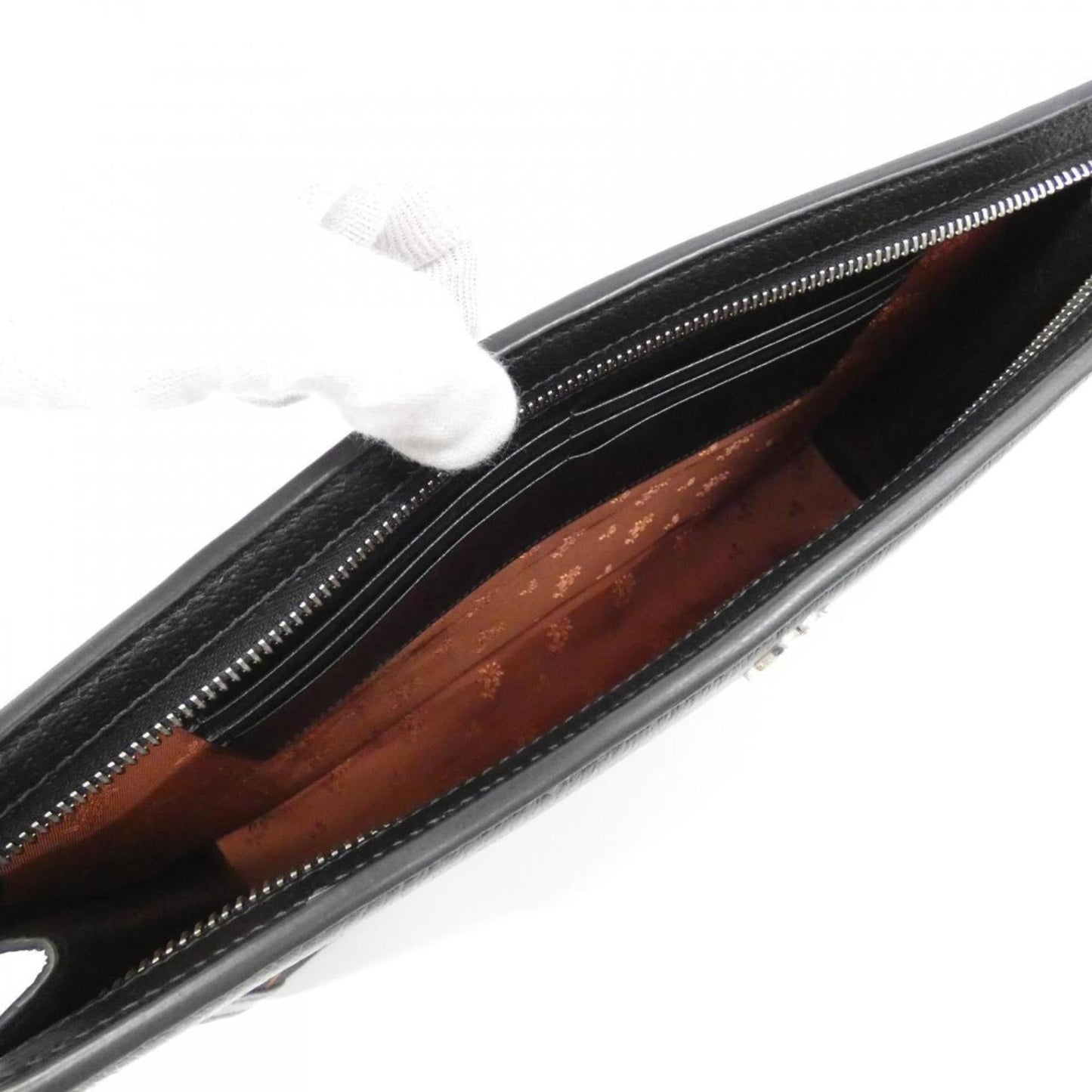 Gucci Black Orange Canvas Handbag